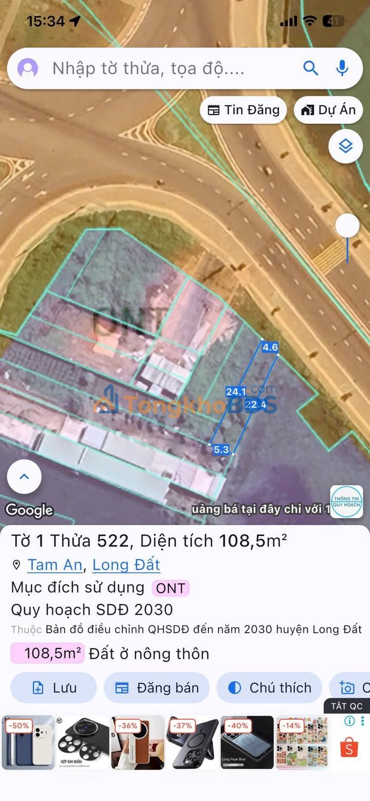 Đất nền TL 44B Long Điền 110m² 2.1 tỷ - Sổ đỏ chính chủ