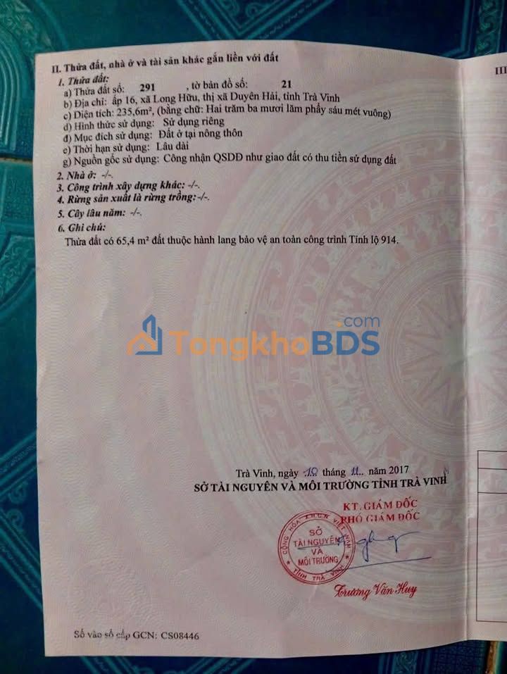 Đất nền Long Hữu 245m² 0.68 tỷ - Pháp lý rõ ràng