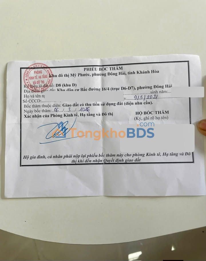 Đất nền Mỹ Phước Phan Rang 100m² 5xx triệu - Giá tốt