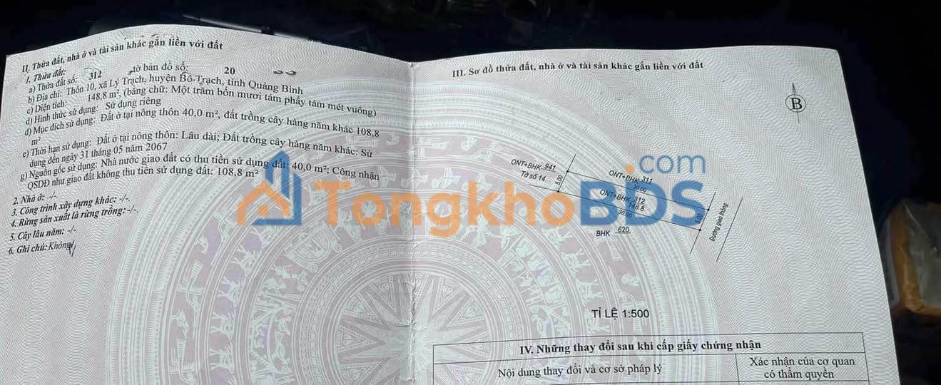 Đất nền Thôn 10 Lý Trạch 150m² 400-499 triệu - Đường ô tô