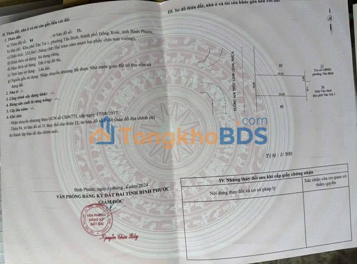 Đất nền Mai Thúc Loan Bình Long 250m² 4.7 tỷ - Thổ cư