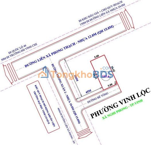 Đất Nghi Phong Nghi Lộc 104m² 1.6 tỷ - Hạ tầng hoàn thiện