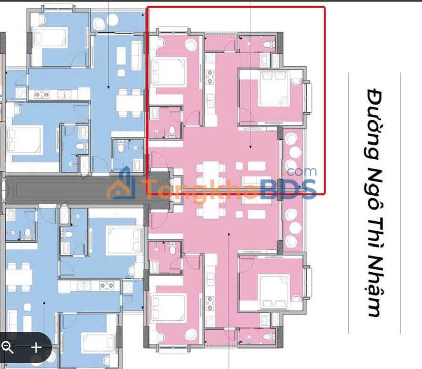 Căn hộ Ngô Thì Nhậm Vinh 68m² 972tr - View máy bay