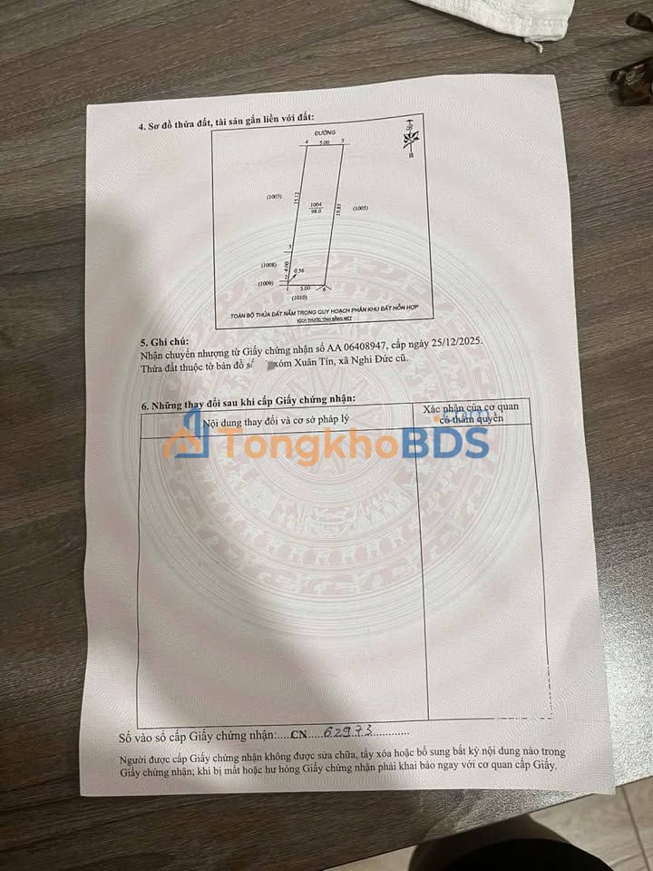 Đất nền Phường Nghi Đức Vinh 98m² giá 5 tỷ - Sổ đỏ chính chủ