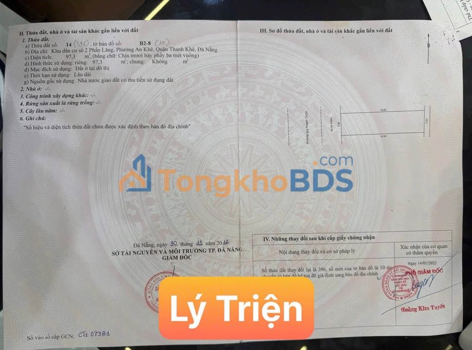 Nhà phố Lý Triện Thanh Khê 97m² 7 tỷ - Mặt tiền kinh doanh