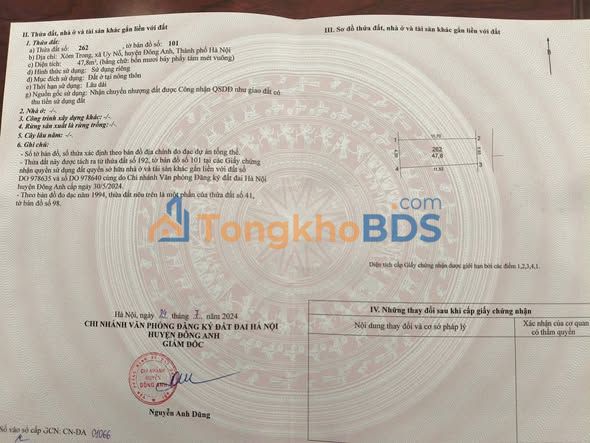 Đất nền Xóm Trong Đông Hội 48m² thỏa thuận - Sổ đỏ chính chủ