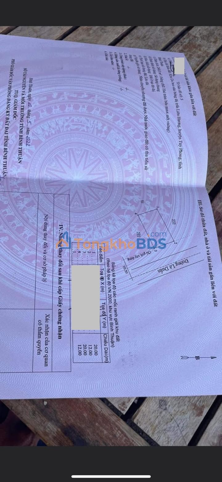 Đất nền Lê Duẩn Liên Hương 240m² 12 tỷ - Sổ đỏ chính chủ