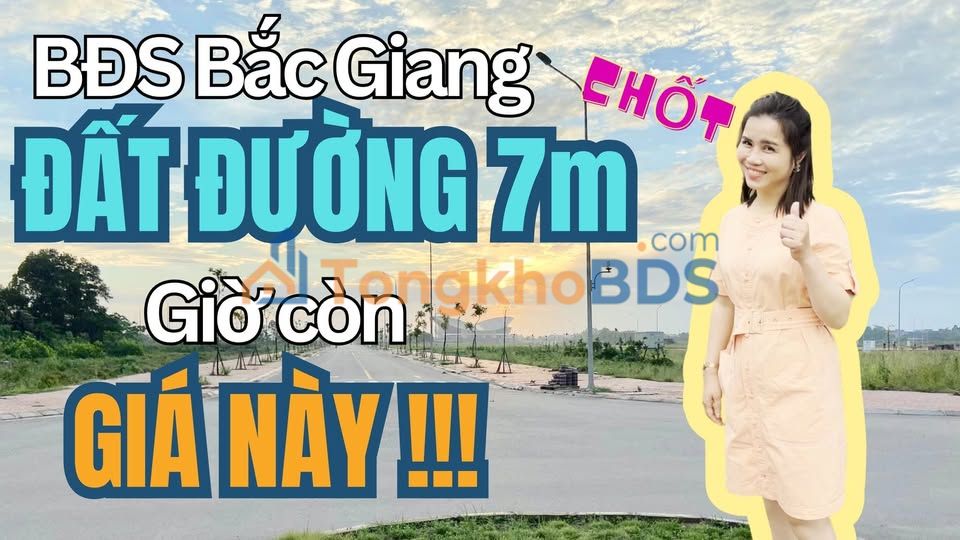 Bán đất mặt tiền 7m hiếm hoi tại TP Bắc Giang - 91m² sổ đỏ chính chủ