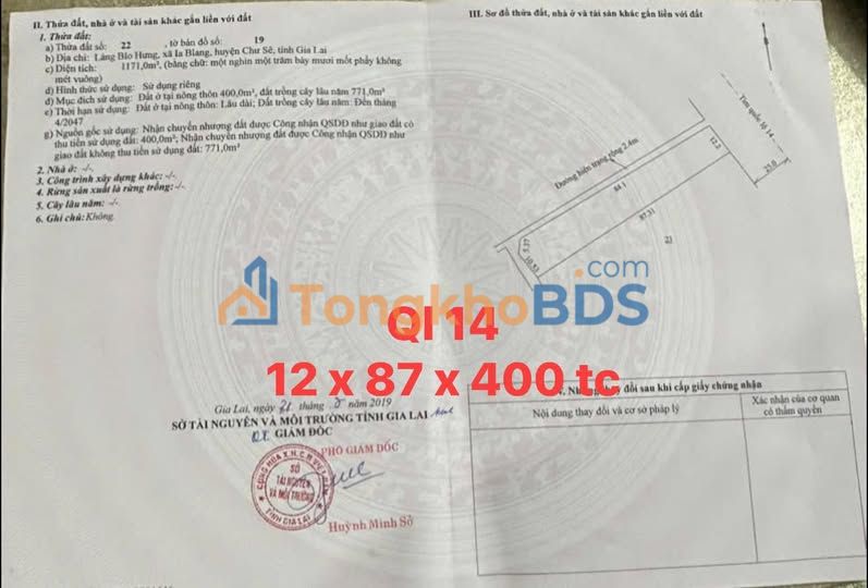 Nhà riêng Quốc lộ 14 Việt Yên 1044m² 4 tỷ - Chính chủ bán