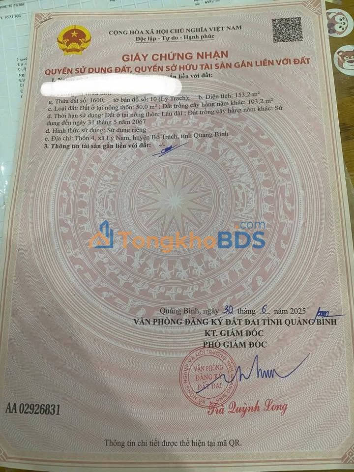 Đất nền Thôn 4 Lý Trạch 146m² giá 4xx - Đường to ô tô