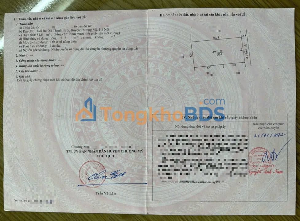 Đất thổ cư Thôn Đồi Bé Chương Mỹ 52m² 1-1.5 tỷ - Giá tốt hiếm có