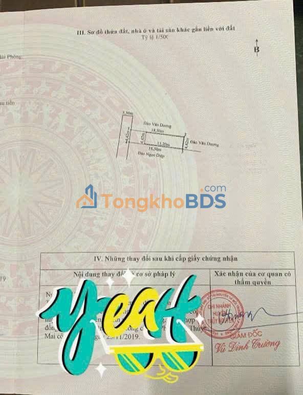 Đất Phường Thủy Hà Thuỷ Nguyên 75m² 4 tỷ - Đường ô tô tránh