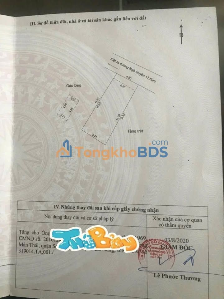 Đất Kiệt Ngô Quyền Mân Thái Sơn Trà 60m² 4 tỷ - Sổ đỏ chính chủ