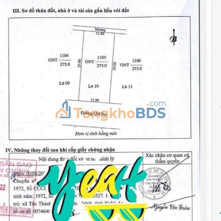 Đất nền Nghi Phú Vinh 275m² giá 2 tỷ - Đất thổ cư 100%