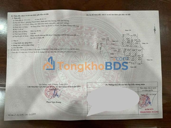 Đất nền Ninh Giang 68m² giá 29x triệu - Sổ đỏ chính chủ