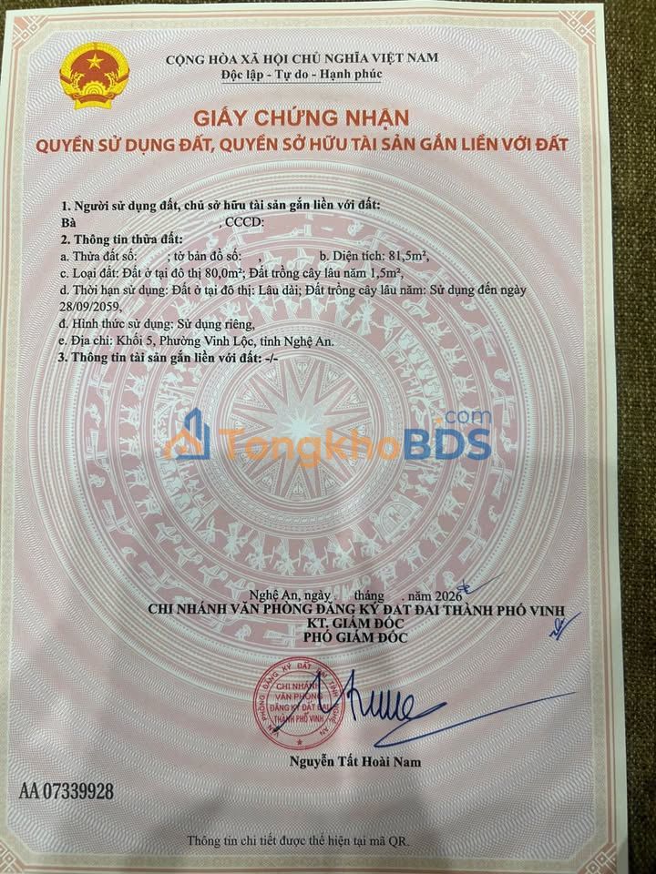 Đất nền Hưng Tây Hưng Nguyên 82m² 1.3 tỷ - Sổ đỏ chính chủ