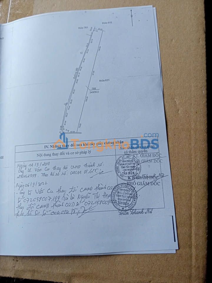 Đất nền Thạnh Bình Tân Biên 3,5ha 4,48 tỷ - Tiềm năng tăng giá