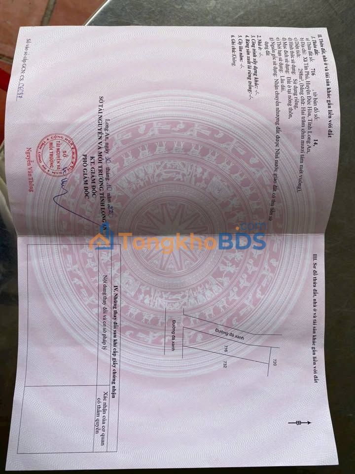 Đất Tân Phú, Đức Hòa 203m² 800tr - Sổ đỏ chính chủ