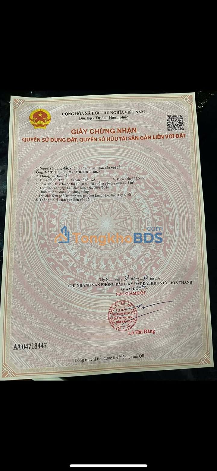 Nhà Ngô Quyền Long Hoa 143m² 1.4 tỷ - Ô tô vào nhà