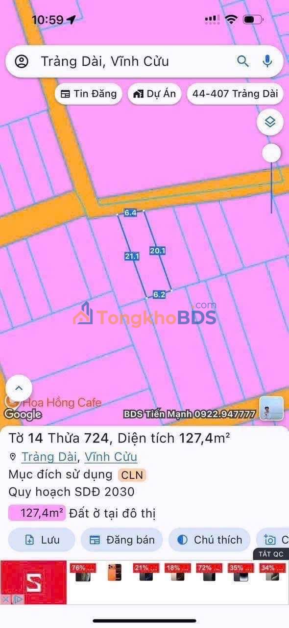 Đất Trảng Dài Biên Hòa 130m² 3.1 tỷ - Sổ đỏ chính chủ
