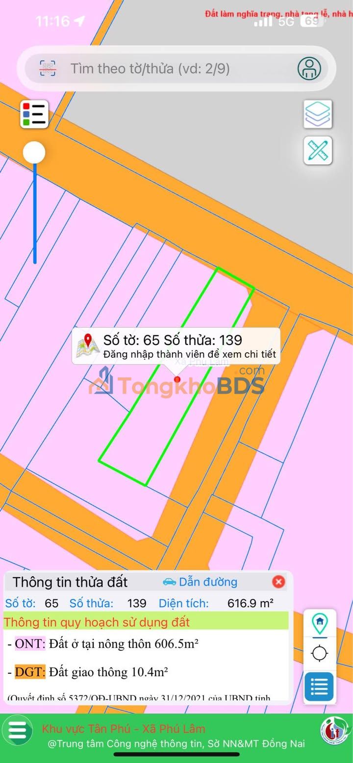Đất nền Phú Lâm Tân Phú 616m² - Sổ đỏ chính chủ