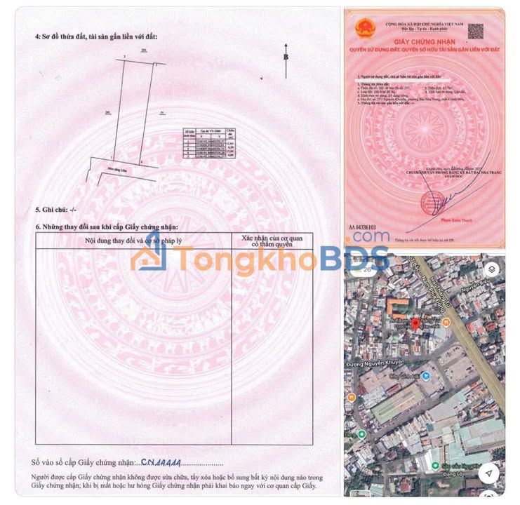 Đất thổ cư Nha Trang 68m² 2,45 tỷ - Sổ hồng chính chủ