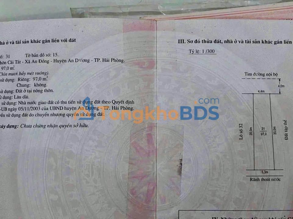 Đất nền Chapi Cái Tắt An Đồng 97m² 4,1 tỷ – Đường ô tô