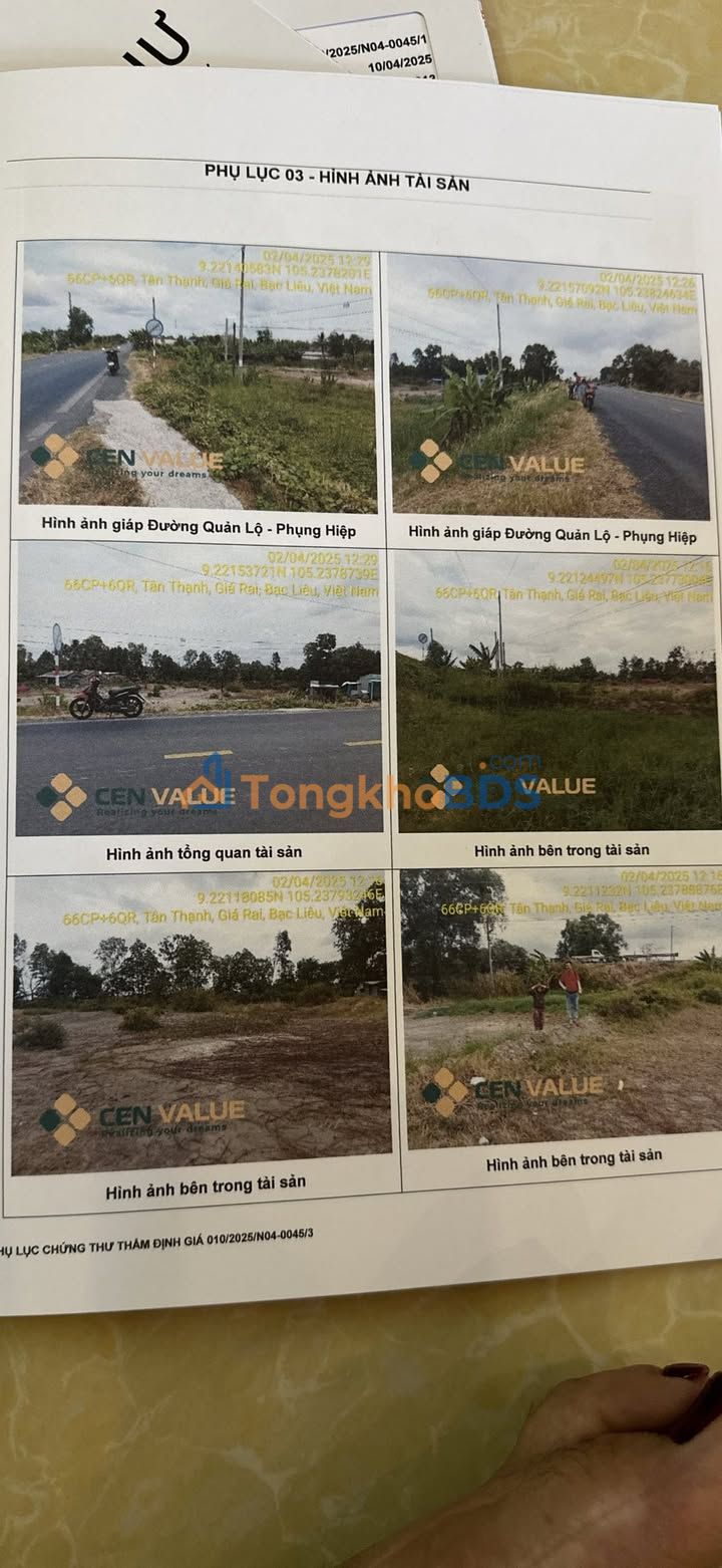 Đất nền Quản Lộ Phụng Hiệp 1.015m² 3 tỷ - Sổ đỏ chính chủ