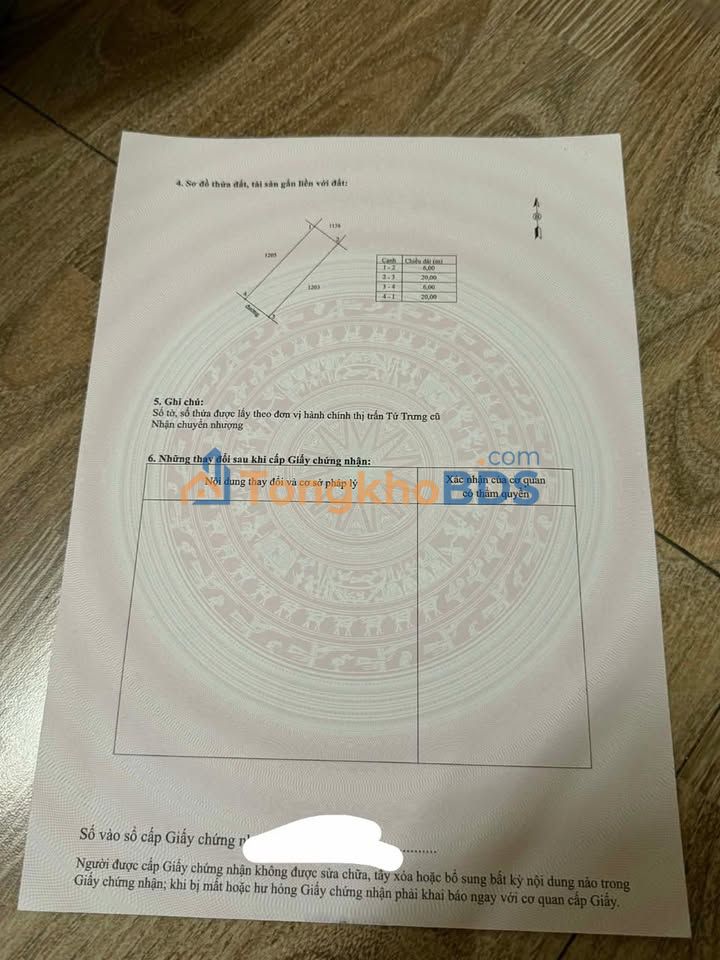 Đất nền KĐT Tứ Trưng Vĩnh Yên 120m² giá 5 tỷ - Sổ đỏ chính chủ