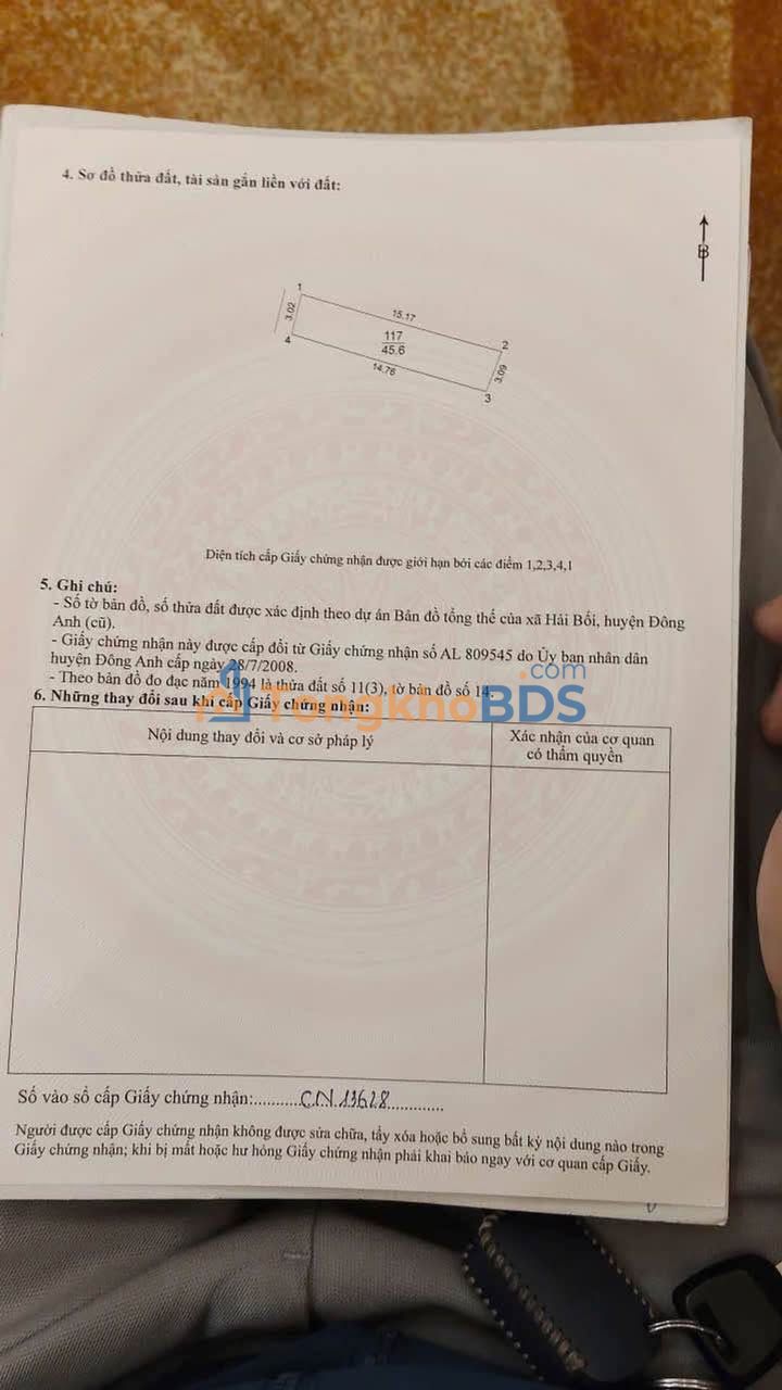 Đất Hải Bối 46m² Đông Anh bán gấp - Sổ đỏ chính chủ