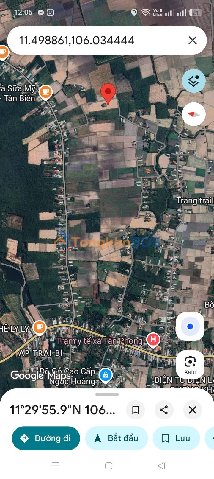 Đất nền Tân Phong Tân Biên 320m2 1xx triệu - Sổ đỏ