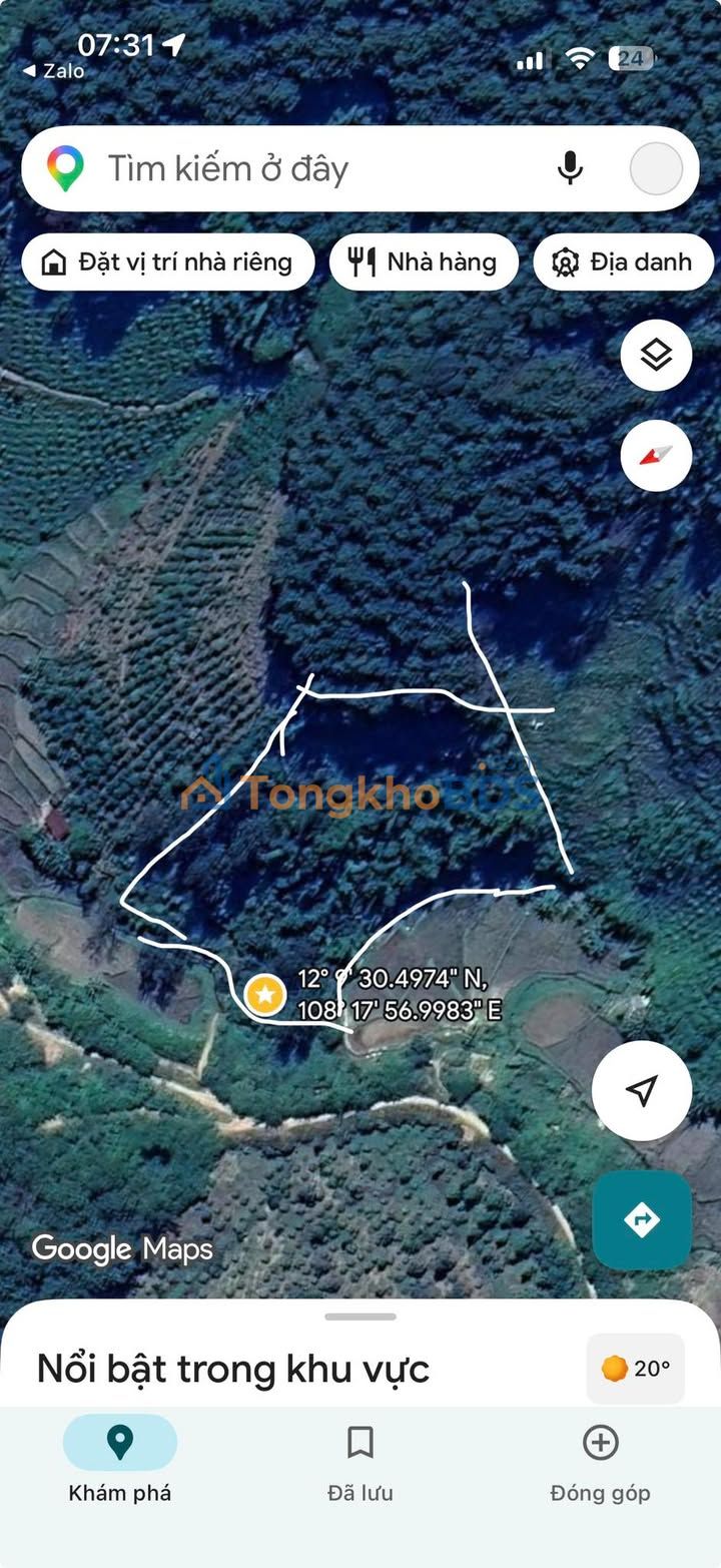 Đất nền Đạ Long Đam Rông 2520m² 400 triệu - Đường ô tô vào vườn