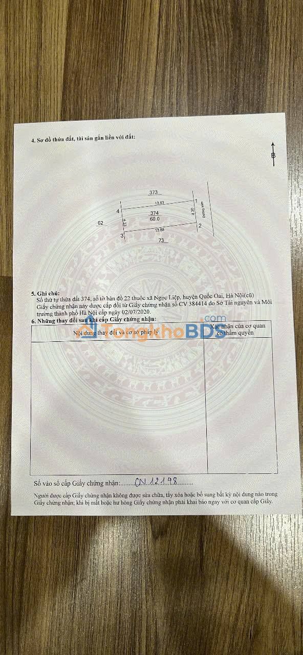 Đất nền Quốc Oai 60m2 giá thỏa thuận - Tiềm năng tăng giá