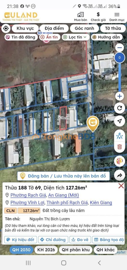 Đất nền Cao Thắng Rạch Giá 126m² 460 triệu - Giá đầu tư tốt