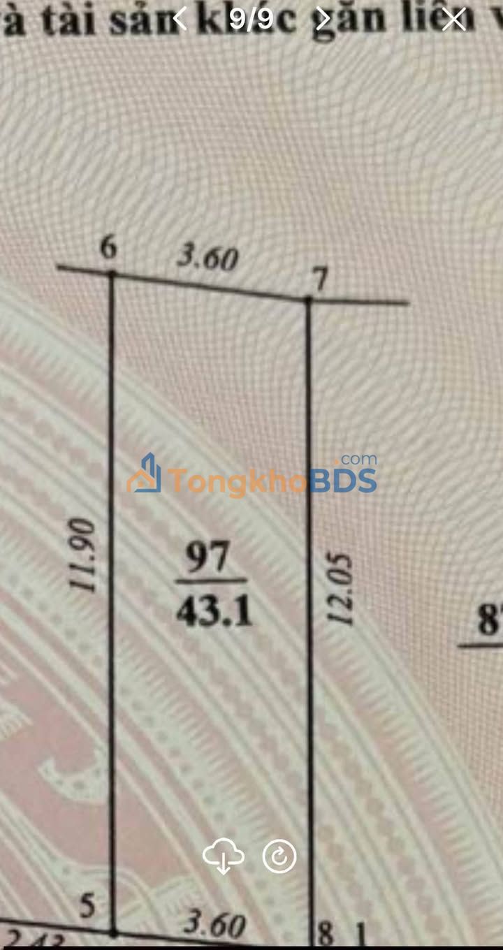 Đất Đại Mỗ Nam Từ Liêm 43m² 7,5 tỷ - Sổ đỏ chính chủ