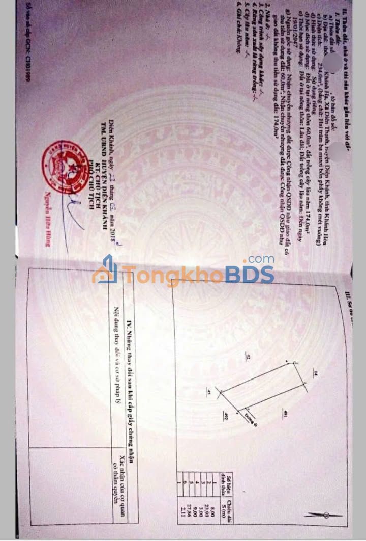 Đất nền Diên Toàn 750m² giá 20 tỷ - Sổ đỏ chính chủ