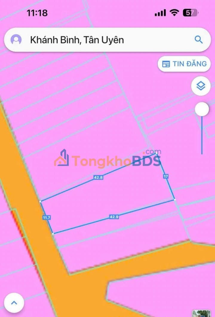 Đất nền Khánh Bình Tân Uyên 610m² giá 7.6 tỷ - Sổ đỏ chính chủ