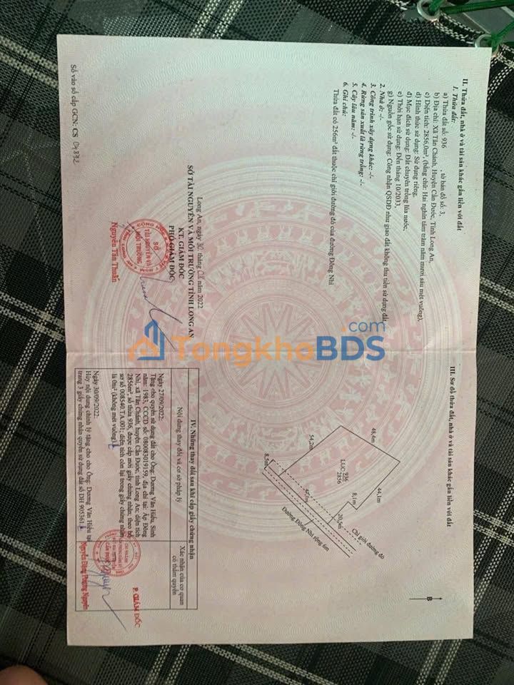 Đất nền Tân Chánh Cần Đước 2,856 tỷ - Đường to ô tô