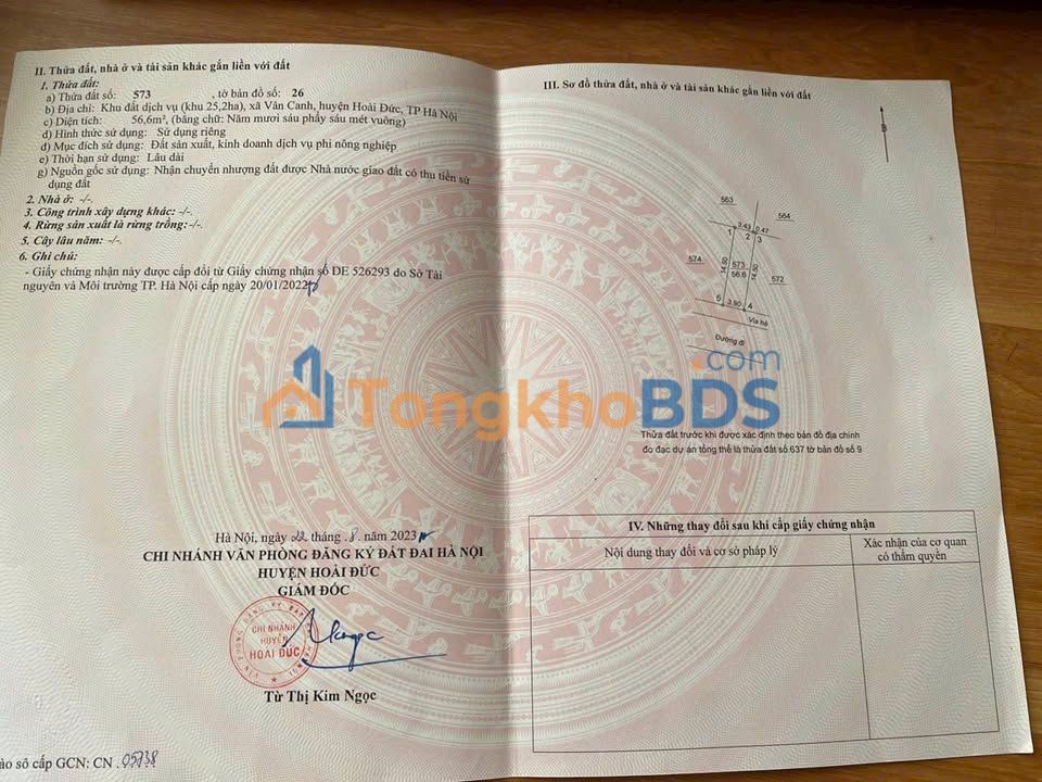 Đất nền Vân Canh Hoài Đức 25ha - Sổ đỏ chính chủ
