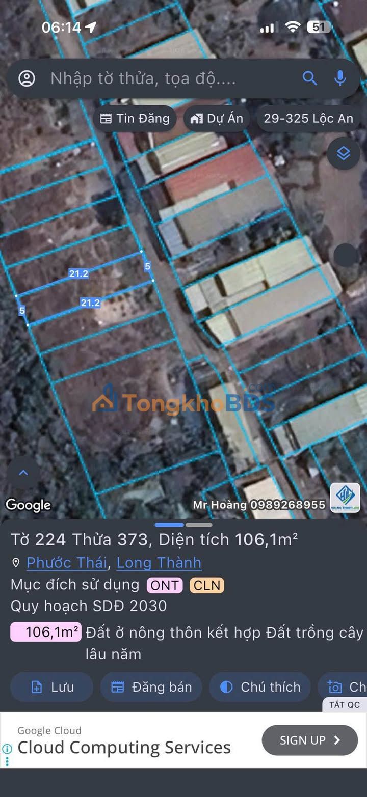 Đất Phú Mỹ Phước Hòa 105m² 1.1 tỷ - Sổ đỏ chính chủ