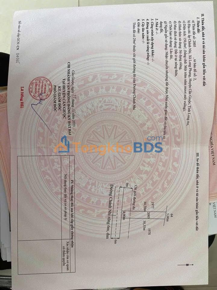 Đất nền Long Phụng Cần Giuộc 150m² 950 triệu - Sổ đỏ chính chủ