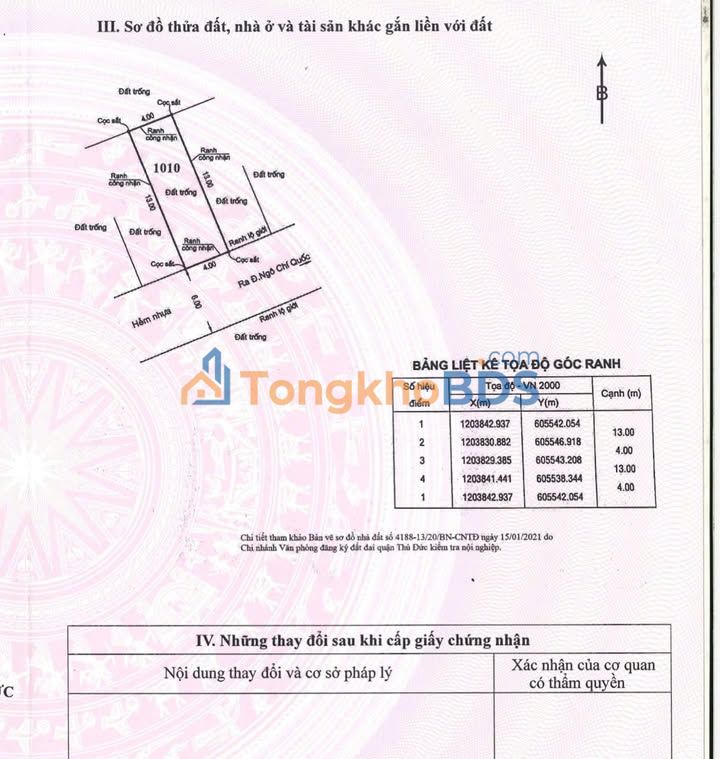 Đất Ngô Chí Quốc Bình Chiểu 52m² 3 tỷ - Chính chủ bán