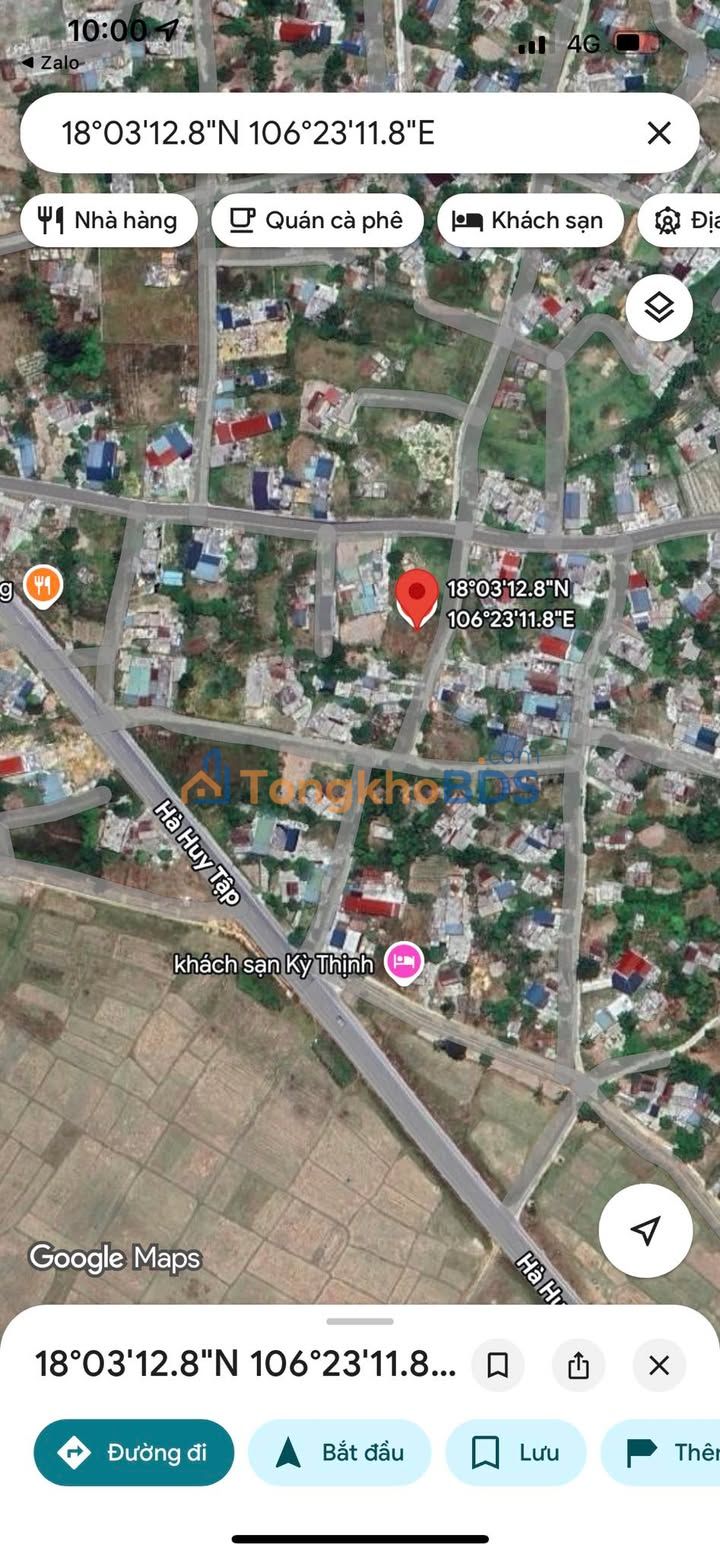 Đất nền Hà Huy Tập 586m² TP Hà Tĩnh 2 tỷ - Đất thổ cư 100%