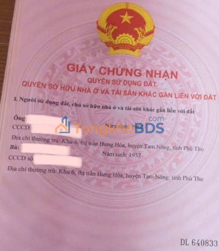 Đất nền Thị trấn Hưng Hóa 157m² giá thỏa thuận - Thổ cư 100%