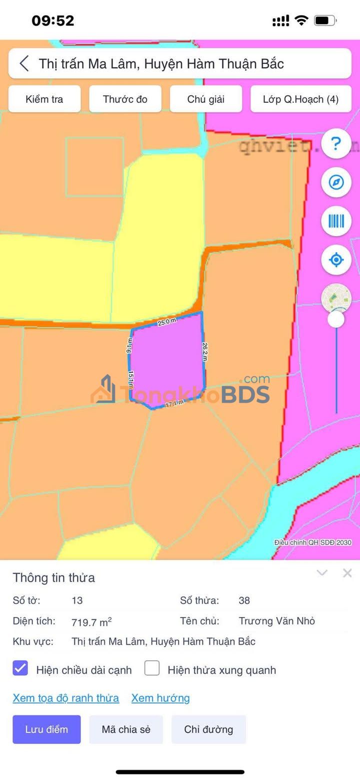 Đất nền Ma Lâm 715m² giá 420 triệu - Sổ đỏ chính chủ