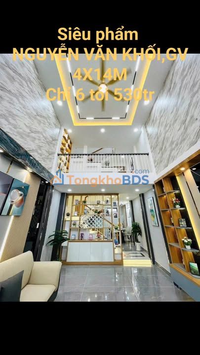 Townhouse Nguyễn Văn Khối 58m² 6.53 tỷ - Mặt tiền kinh doanh