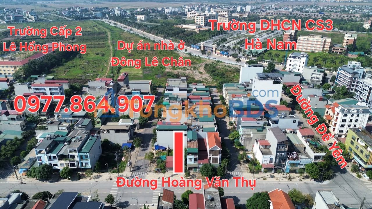 Nhà mặt tiền D5 Hoàng Văn Thụ Phủ Lý 97m² 4.85 tỷ - Mặt tiền kinh doanh