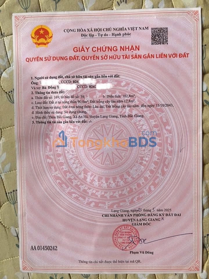 Đất nền An Hà Lạng Giang 103m² 700-799tr - Sổ đỏ chính chủ