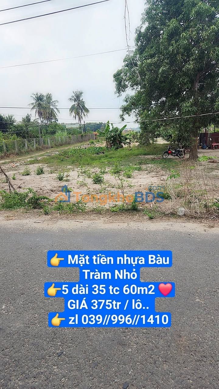 Đất nền Bàu Tràm Nhỏ 5 Tiên Thuận 60m² giá 375 triệu - Sổ đỏ chính chủ