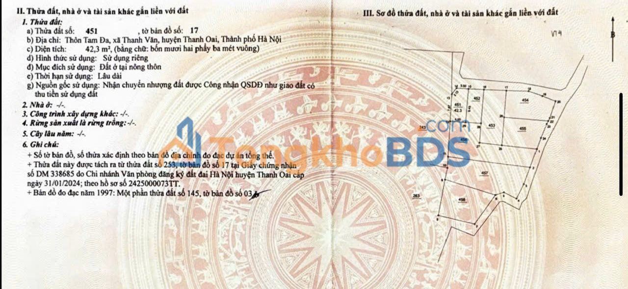 Đất nền Tam Đa Thanh Văn 42m² giá 3 tỷ - Tiềm năng tăng giá